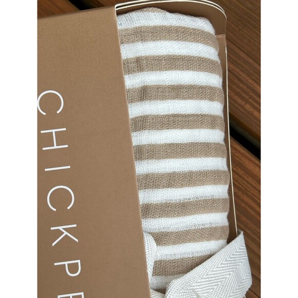Chick Pea Football And Stripes Cotton Muslin Baby  Swaddling Blankets 2 pk  New - Picture 3 of 4